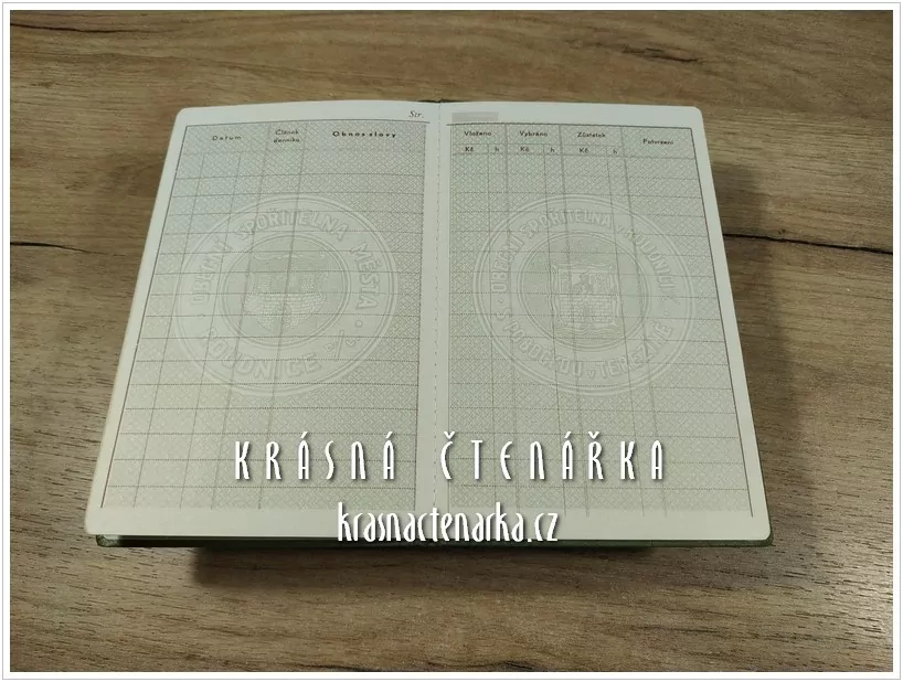 VKLADNÍ KNÍŽKA Obecní spořitelny, Roudnice nad Labem