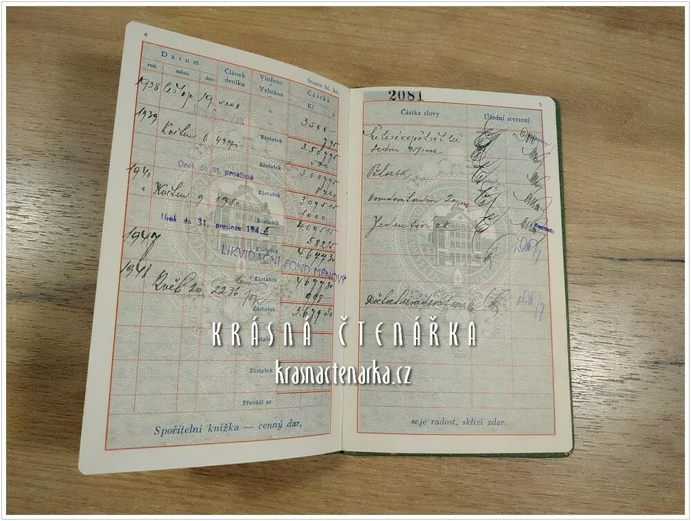 SPOŘITELNÍ KNÍŽKA Městské spořitelny, Mnichovo Hradiště