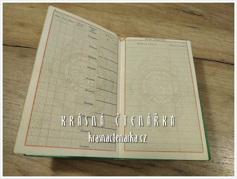 VKLADNÍ KNÍŽKA Okresní záložny hospodářské, Roudnice nad Labem