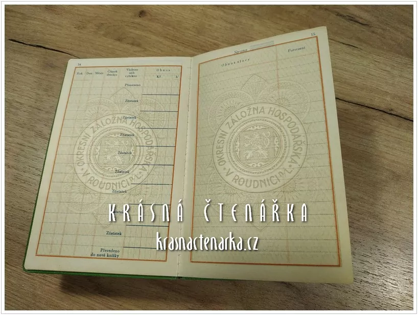 VKLADNÍ KNÍŽKA Okresní záložny hospodářské, Roudnice nad Labem