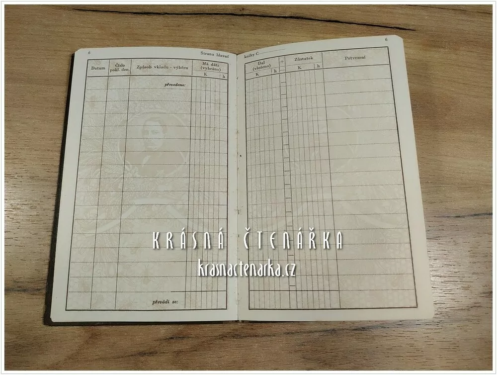 KNÍŽKA O BĚŽNÉM ÚČTU u společenstva Kampelička, Německé Kopisty