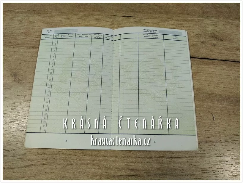 VKLADNÍ KNÍŽKA Živnostenské banky, Praha