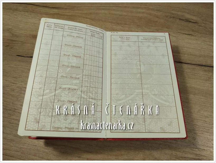 VKLADNÍ KNÍŽKA u společenstva Kampelička, Řendějov