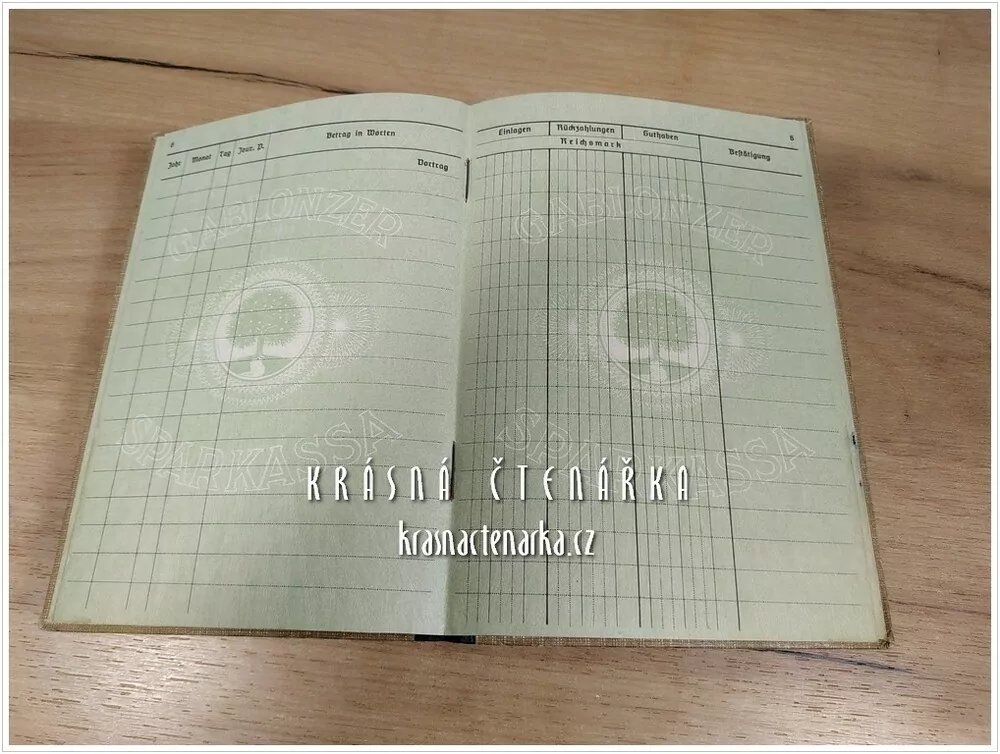 SPARKASSENBUCH der Gablonzer Sparkassa (Jablonec nad Nisou)