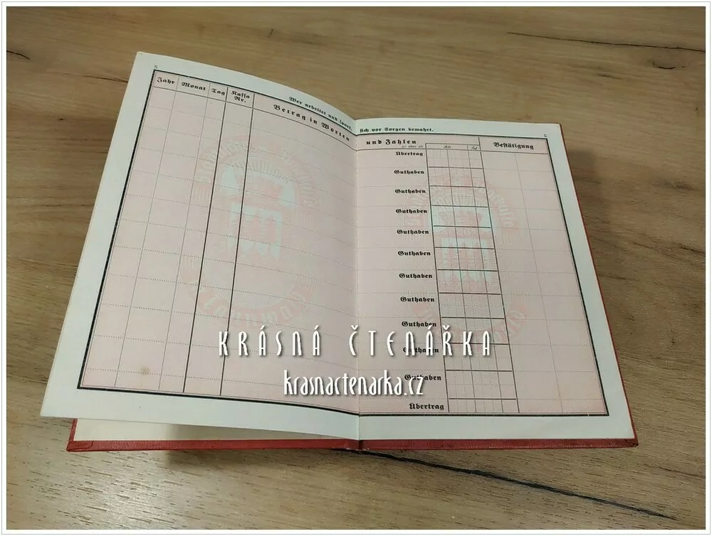 SPARKASSENBUCH der Städtischen Sparkasse in Tannwald (Tanvald)