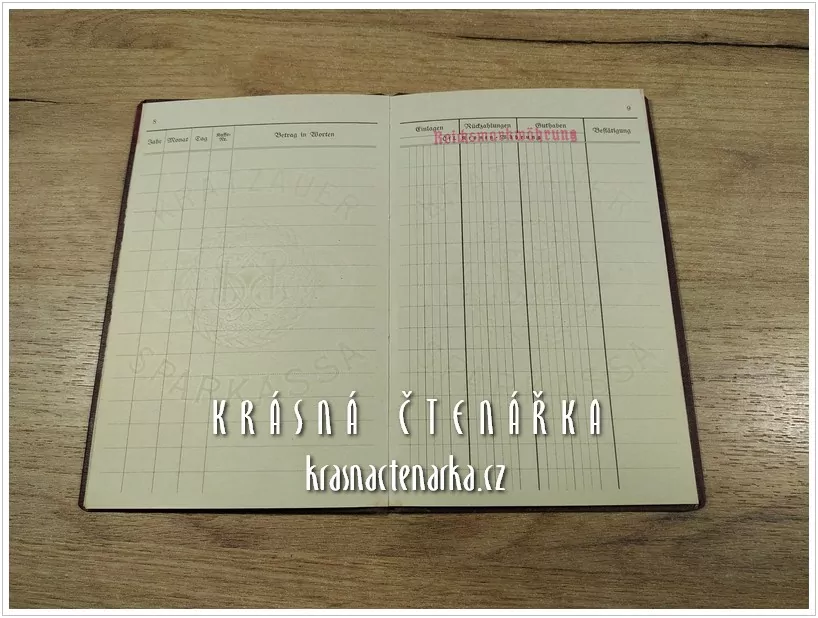 SPARKASSENBUCH der Kratzauer Sparkasse (Chrastava)