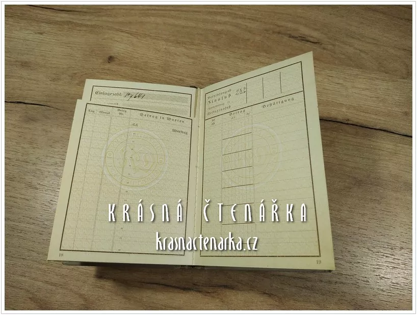 AUSZUG aus dem EINLAGEN - KAPITALIENBUCH der Kreditanstalt der Deutschen, Reichenberg (Liberec)