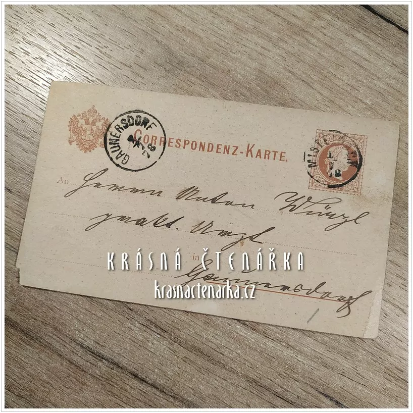 KORESPONDENČNÍ LÍSTEK z roku 1878, razítko GAUNERSDORF
