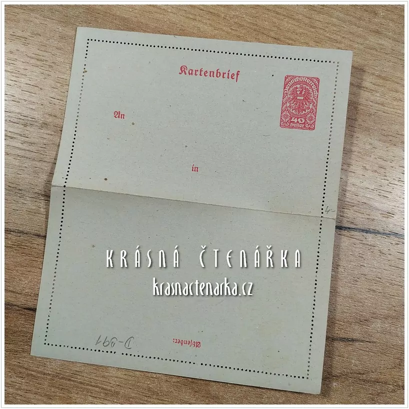 DOPISNICE Zálepka s vytištěnou poštovní známkou