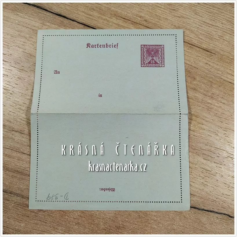 DOPISNICE Zálepka s vytištěnou poštovní známkou