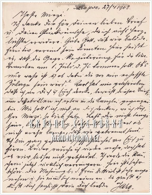 DOPISNICE Zálepka, razítko SARAJEVO - MILIT. POST