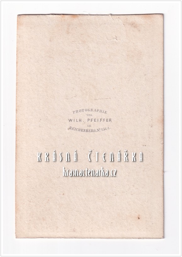 Fotografická vizitka: DŽENTLMEN (Atelier Wilh. Pfeifer, Liberec)