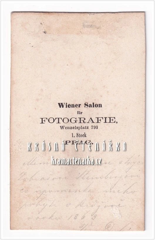 Fotografická vizitka: DŽENTLMEN (Atelier Wiener Salon, Praha)