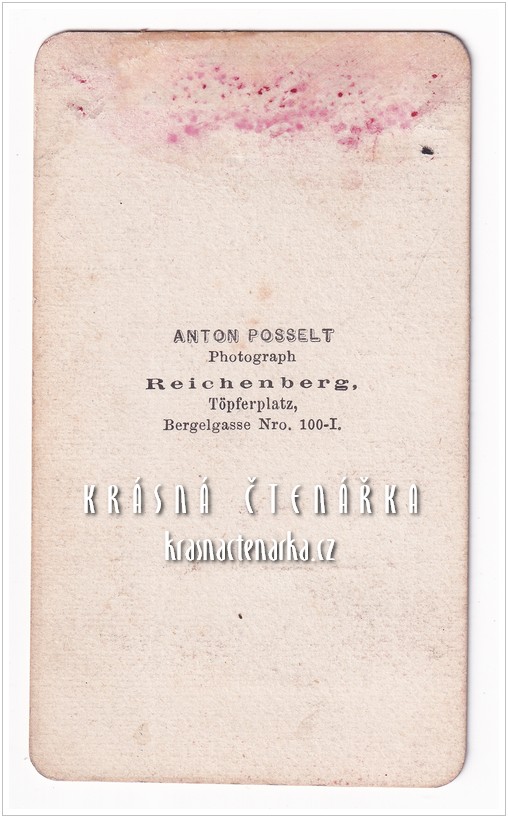 Fotografická vizitka: DŽENTLMEN (Atelier Anton Posselt, Liberec)