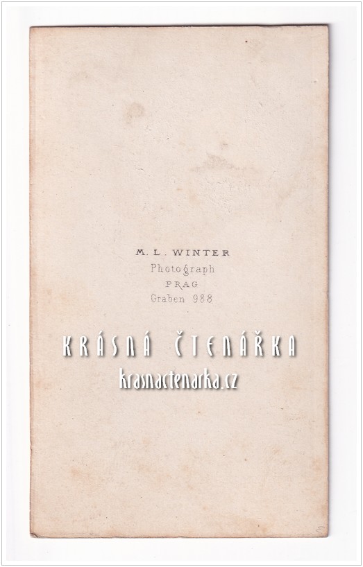 Fotografická vizitka: DŽENTLMEN (Atelier Moritz Ludwig Winter, Praha)