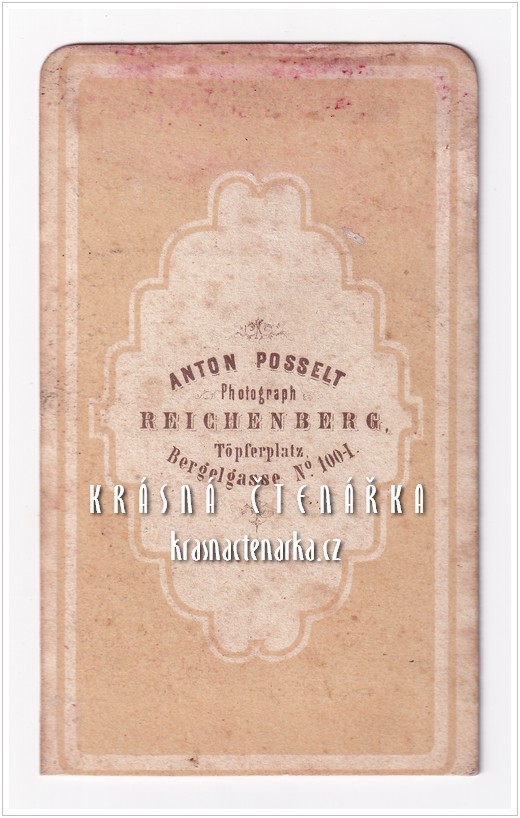 Fotografická vizitka: DŽENTLMEN (Atelier Anton Posselt, Liberec)
