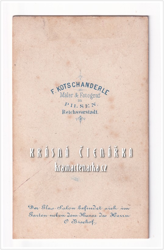 Fotografická vizitka: DŽENTLMEN (Atelier F. Kotschanderle, Plzeň)