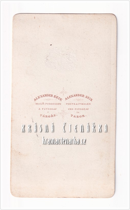 Fotografická vizitka: DŽENTLMEN (Atelier Alexander Seik, Tábor)