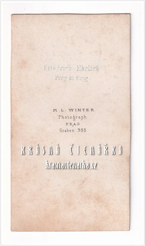 Fotografická vizitka: DŽENTLMEN (Atelier Moritz Ludwig Winter, Praha)