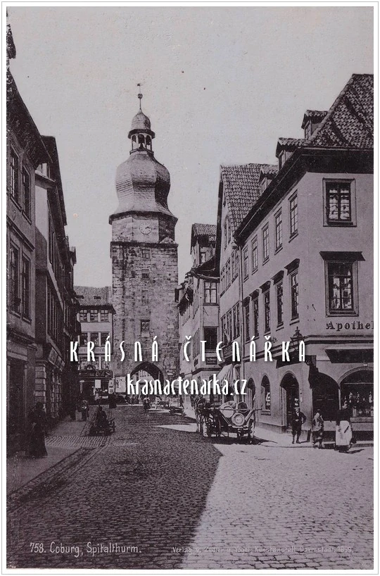 COBURG, leporelo s 12 fotografiemi (vydáno 1899)