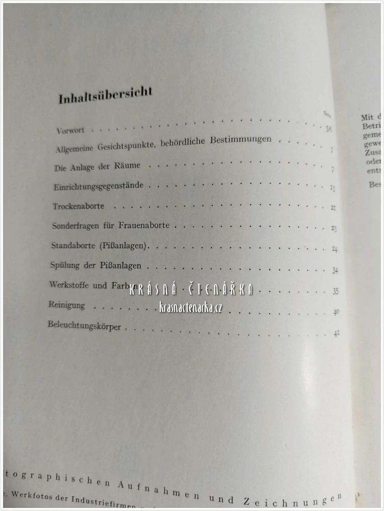 DIE ABORT-ANLAGEN GEWERBLICHER BETRIEBE | Fachschriftenreihe des Reichsamtes „Schönheit der Arbeit“