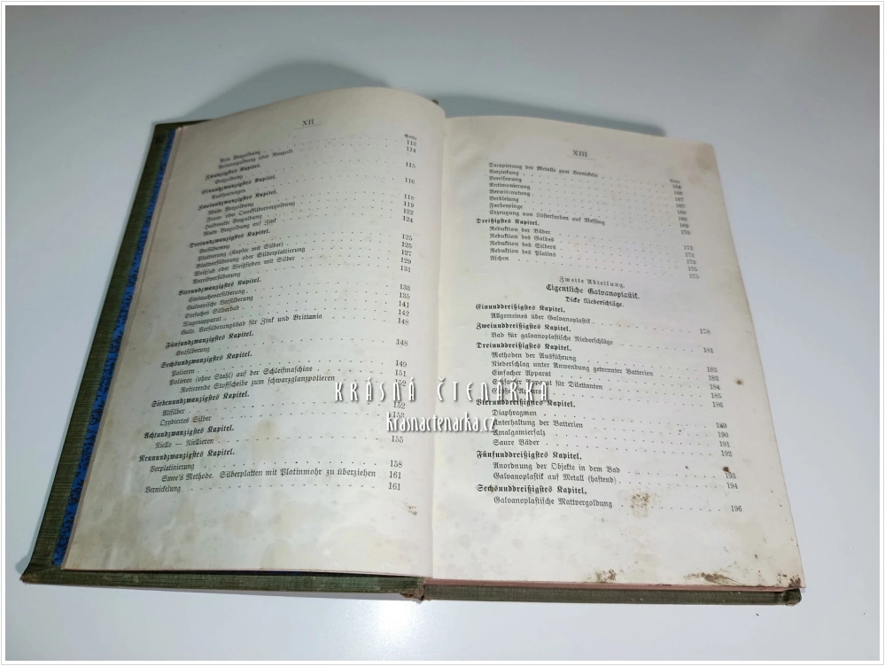HANDBUCH DER GALVANOPLASTIK oder der elektro-chemischen Metallüberziehung in allen ihren Anwendungsarten (Taucher Konrad) | Galvanoplastika a elektrochemické pokovování kovů