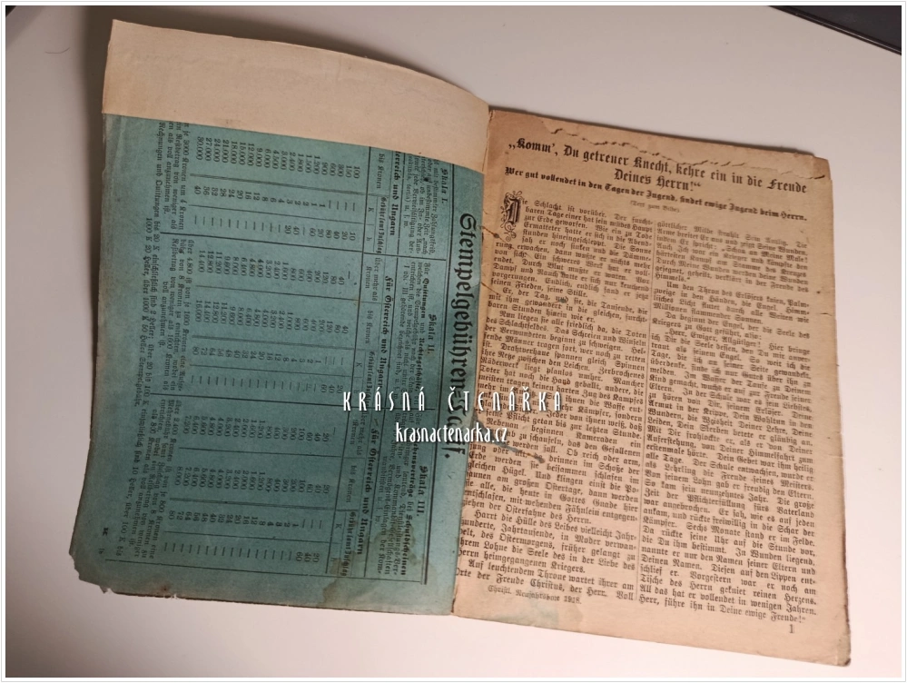 CHRISTLICHER NEUJAHRS - BOTE. Kalender für das Jahr 1918, 41. Jahrgang | Vydavatel: Katholische Verlagsanstalt, Buch- und Kunstdruckerei J. Steinbrener, Winterberg / Vimperk