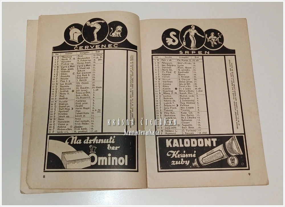 SCHICHTŮV KALENDÁŘ 1931 | Reklamní kalendář fy Schicht z Ústí nad Labem