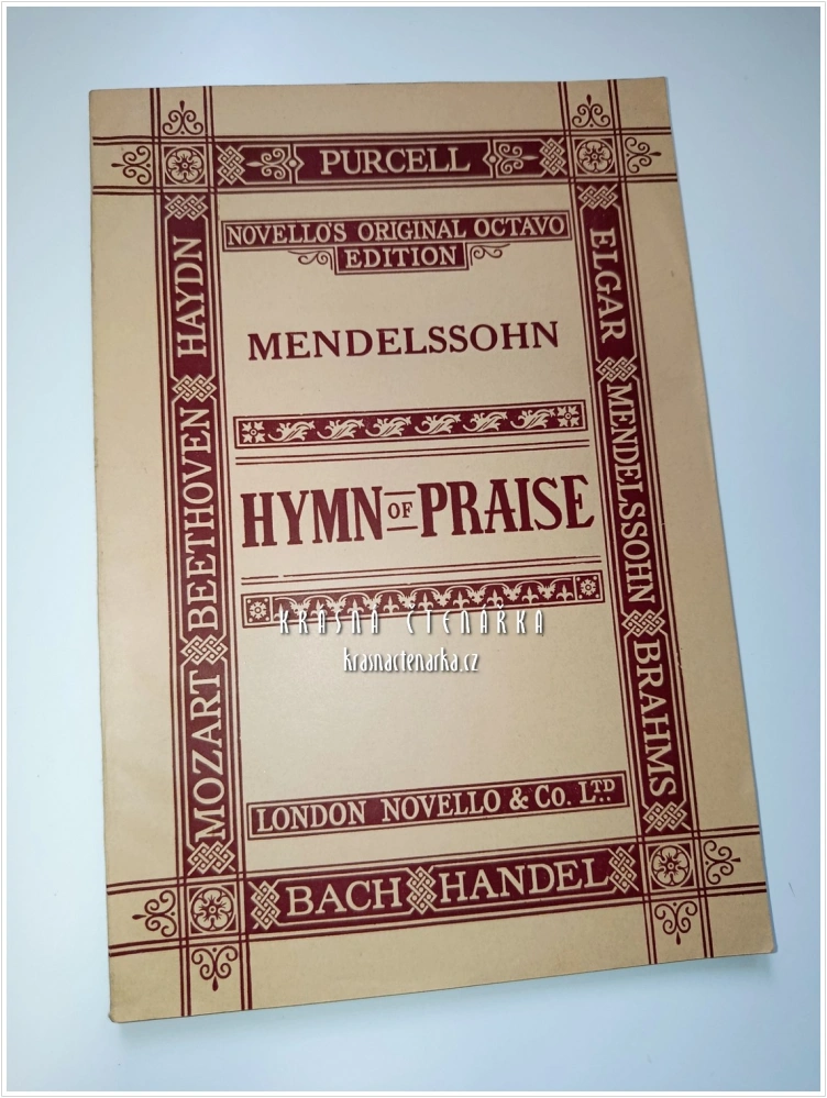 HYMN OF PRAISE | Felix Mendelssohn Bartholdy | Novello and Company, Limited, London