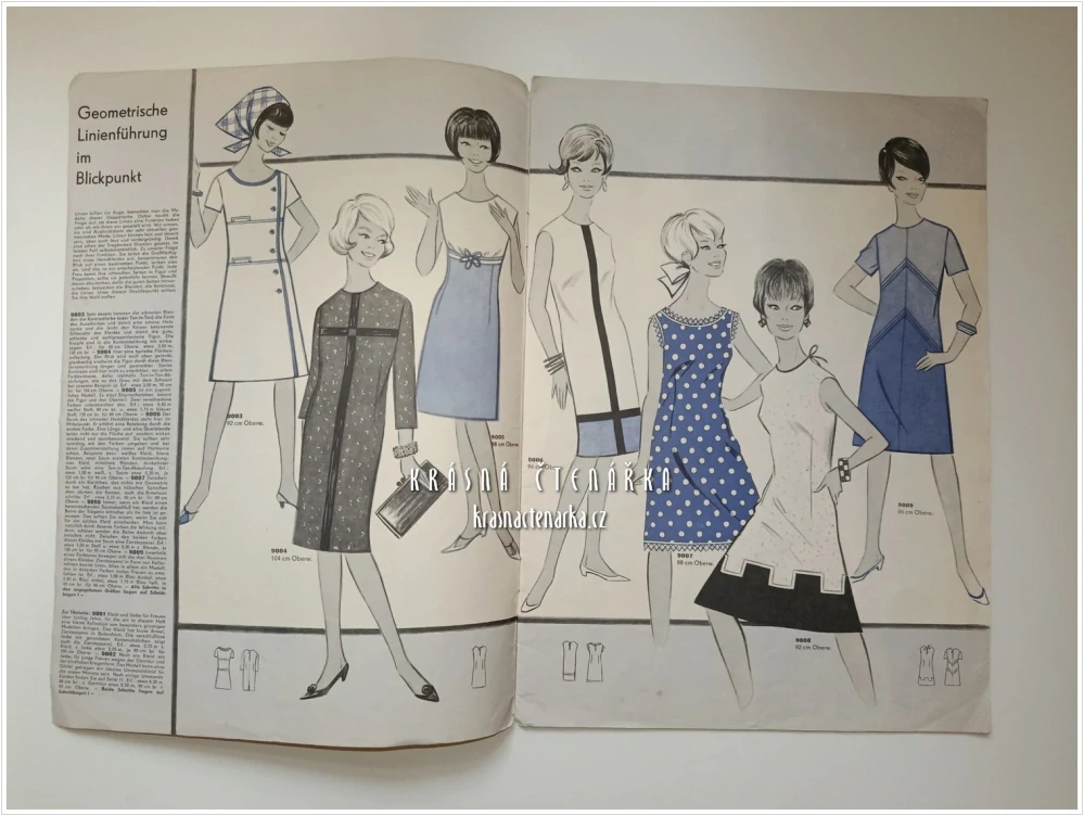 MODE UND SCHNITT Heft 090/1966 | Módní časopis s krejčovskými střihy z NDR