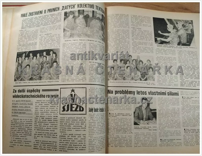 Časopis VLNAŘ, ročník XXIX, časopis pracovníků n. p. Textilana