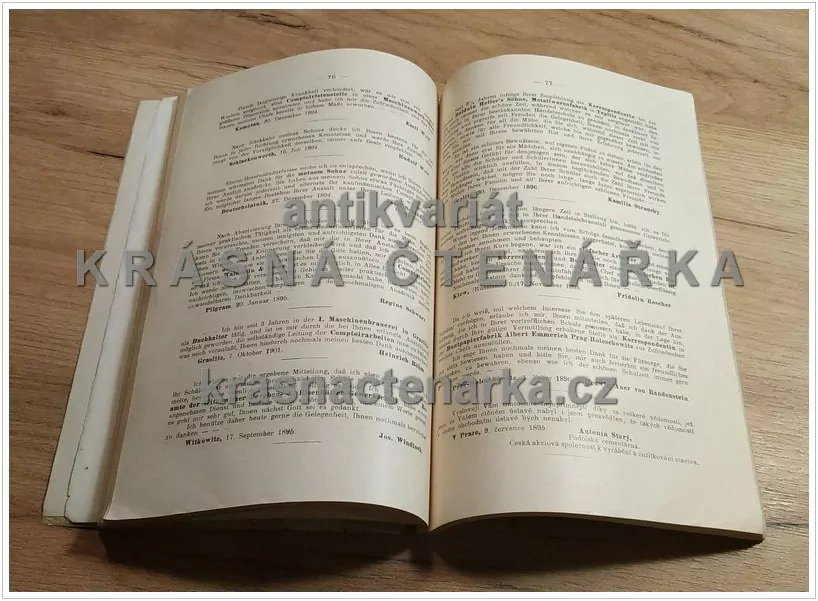 HANDELSCHULE WERTHEIMER, PRAG, POŘIČ 6 (Obchodní škola Wertheimer), vydáno 1875
