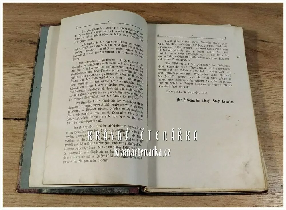 GESCHICHTE DER KÖNIGL. STADT KOMOTAU (Dějiny města Chomutova) (Krahl P. J.)