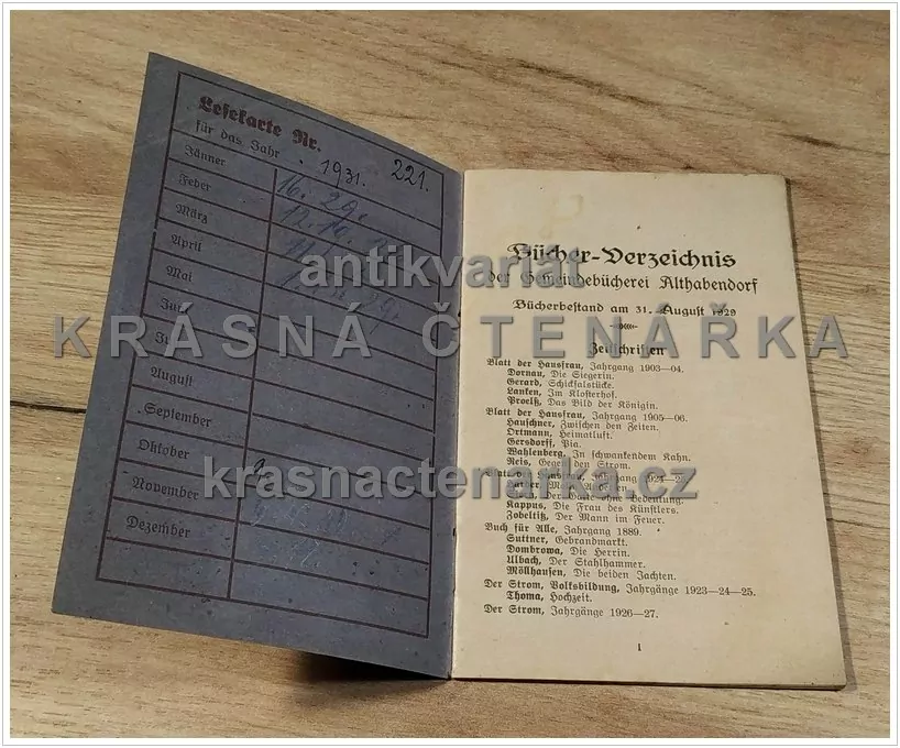 BÜCHERVERZEICHNIS DER GEMEINDEBÜCHEREI ALTHABENDORF (Seznam knih knihovny Stráž nad Nisou)