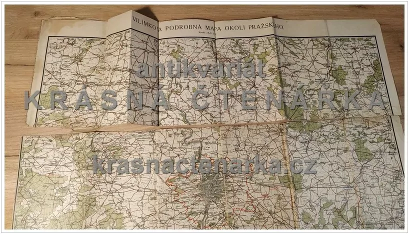 VILÍMKOVA PODROBNÁ MAPA OKOLÍ PRAŽSKÉHO