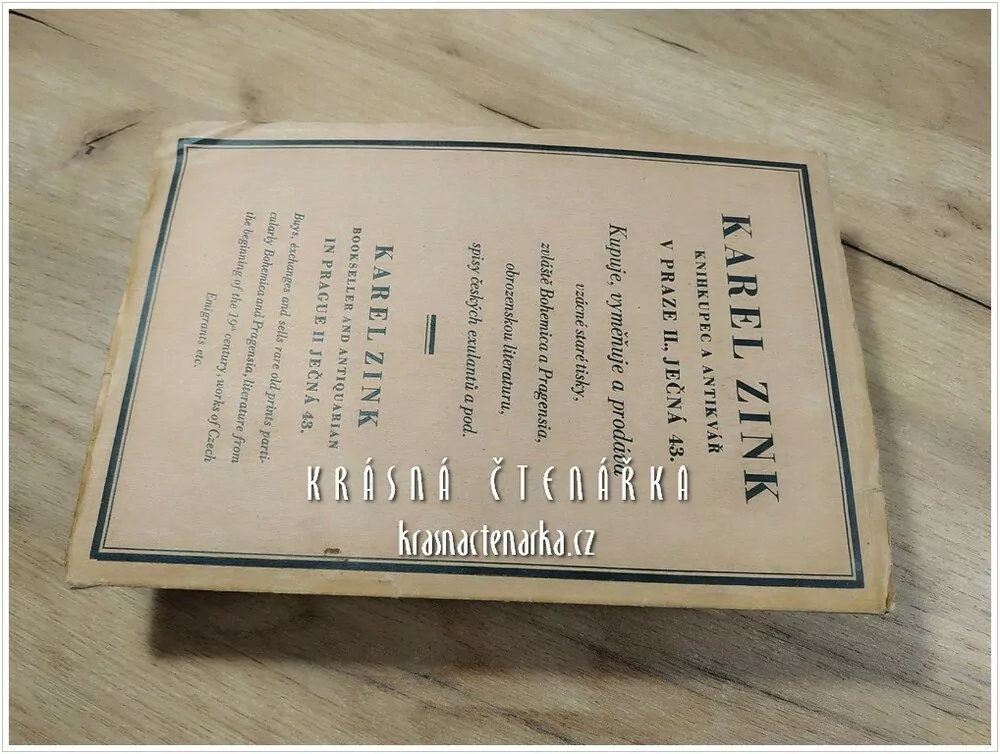 Aukční katalog V. Zinkova aukce, KNIŽNÍ AUKCE