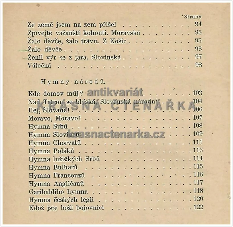 DVOUHLASNÝ ZPĚVNÍK československých pochodových písní a hymen