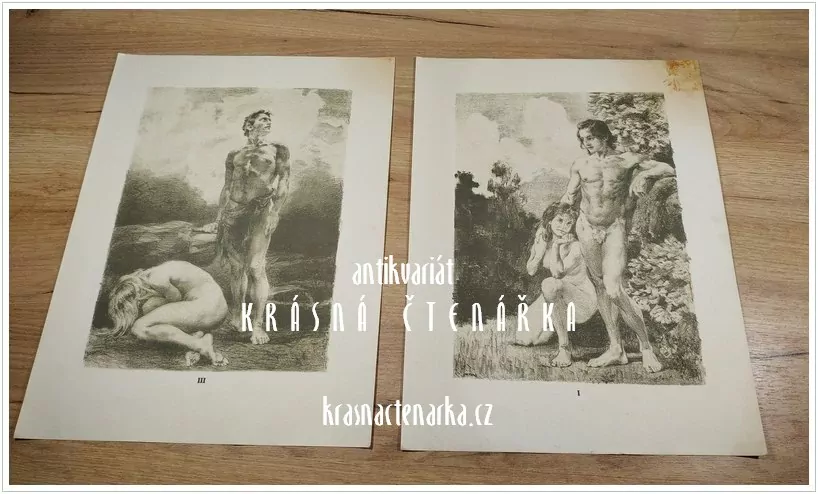 ADAM A EVA (POSELSTVÍ), Cyklus 4 vlastních křídových kreseb (Holárek Emil)