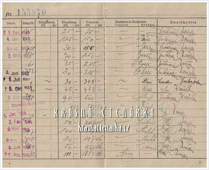 DEUTSCHES SPARKASSENBUCH, Reichenberger Sparkasse (Liberec)