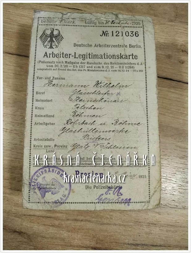 ARBEITER-LEGITIMATIONSKARTE