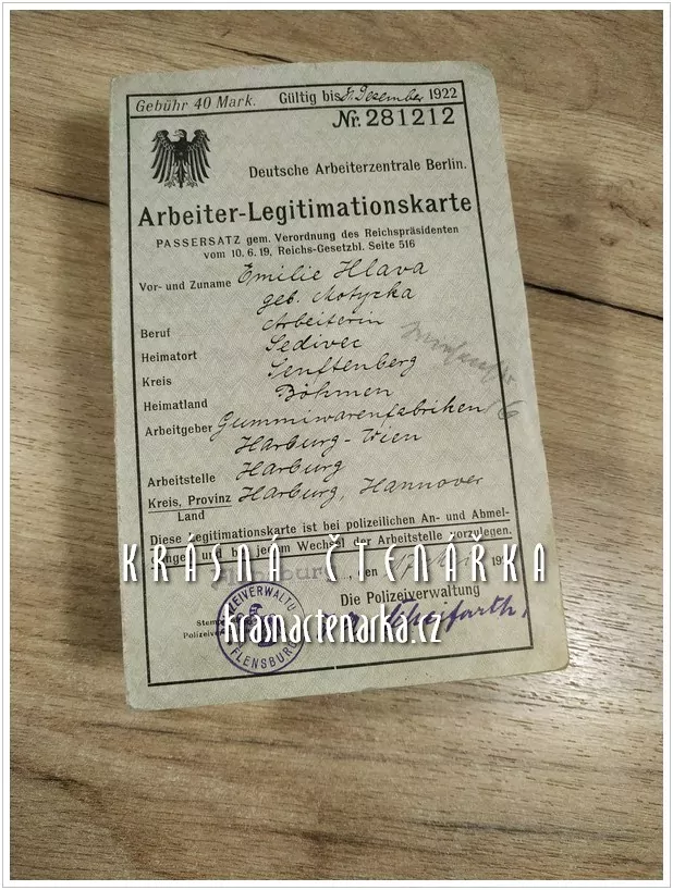 ARBEITER-LEGITIMATIONSKARTE
