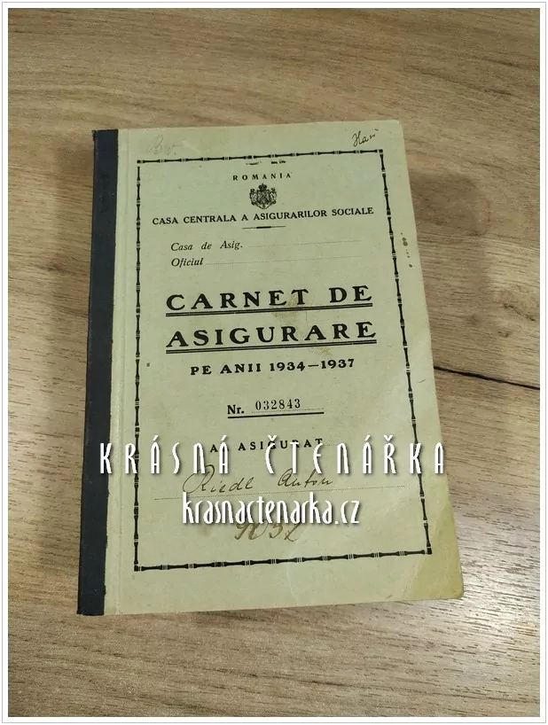 CARNET DE ASIGURARE pe Anii 1934-1937, Casa Centrala a Asigurarilor Sociale, Romania