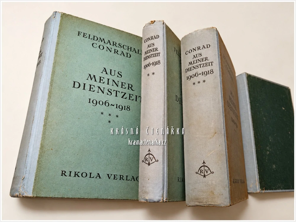 AUS MEINER DIENSTZEIT 1906-1918, 2,3,4 Band + Anlagen und Karten (Franz Conrad von Hötzendorf)