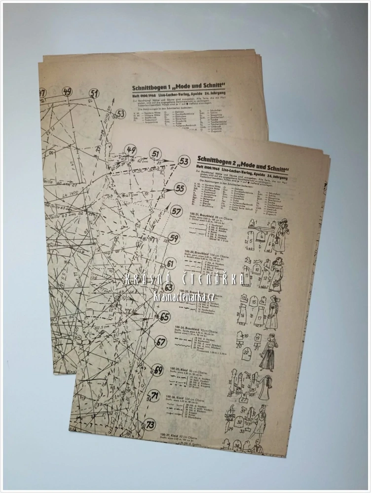 MODE UND SCHNITT Heft 100/1968 | Módní časopis s krejčovskými střihy z NDR