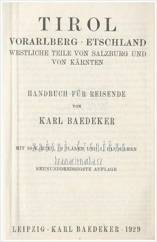 Baedekers Reisehandbücher: TIROL / VORARLBERG / ETSCHLAND(Baedeker Karl)