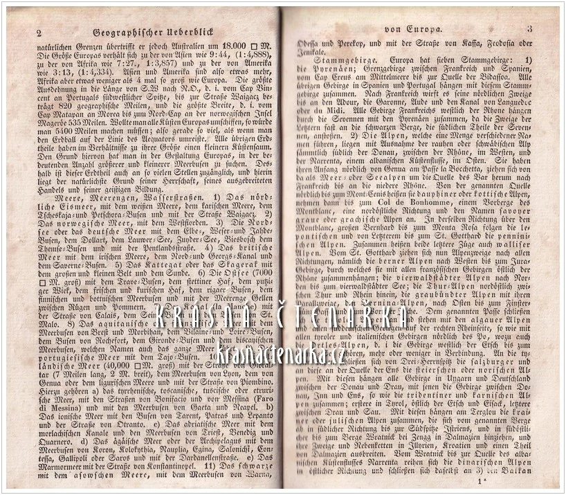 HISTORISCHER UND GEOGRAPHISCHER ATLAS VON EUROPA, Erster Band (Fischer / Streit)