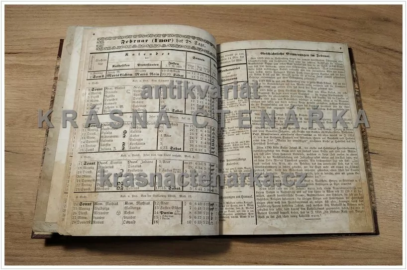 KALENDER AUS REICHENBERG für das Jahr 1850 (Kulik Jakob Ph.) (Liberec)