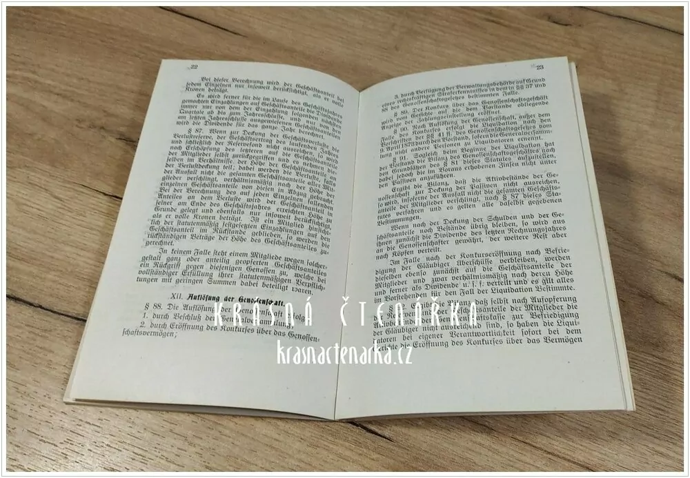 STATUT UND GESCHÄFTS-ORDNUNG für den Gegenseitigen Vorschußverein in Reichenberg