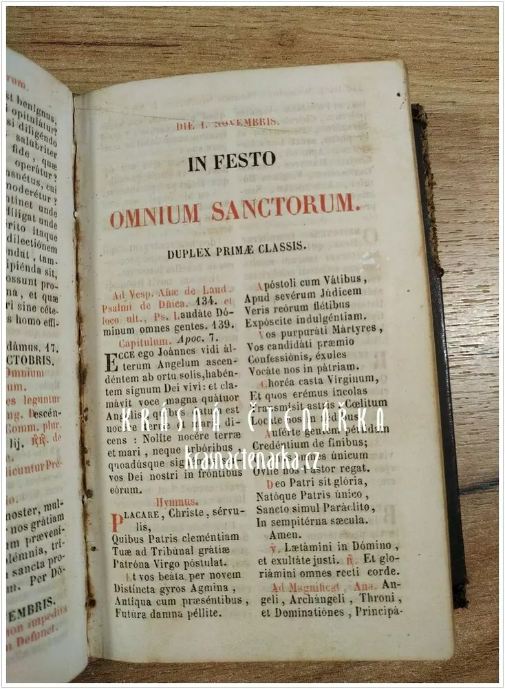 Breviarium Romanum Ex Decreto Sacrosancti Concilii Tridentini Restitutum S. Pii V. Pontificis Maxim, vydáno 1858