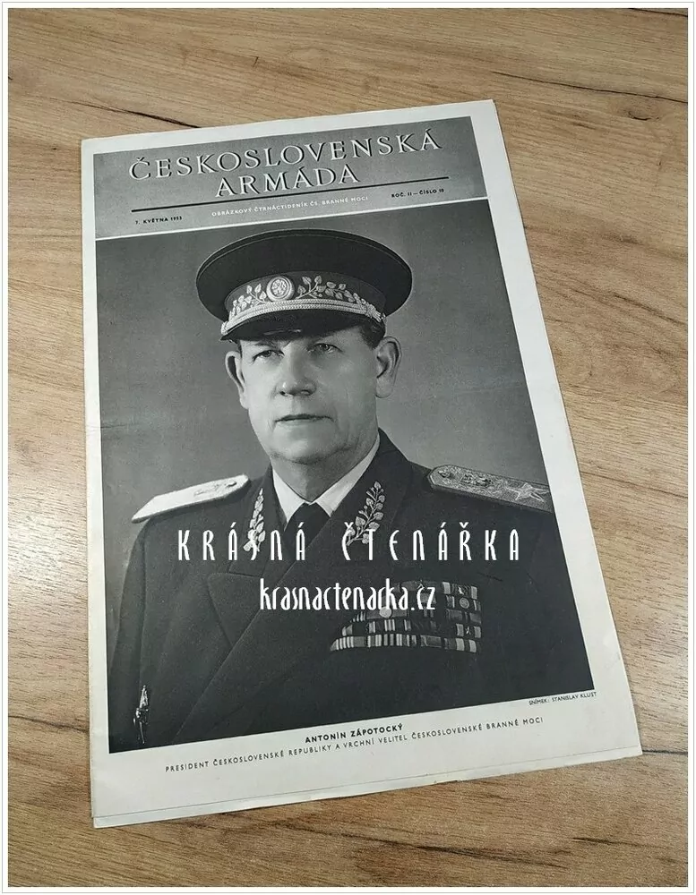 ČESKOSLOVENSKÁ ARMÁDA, číslo 10/1953, Antonín Zápotocký na obálce